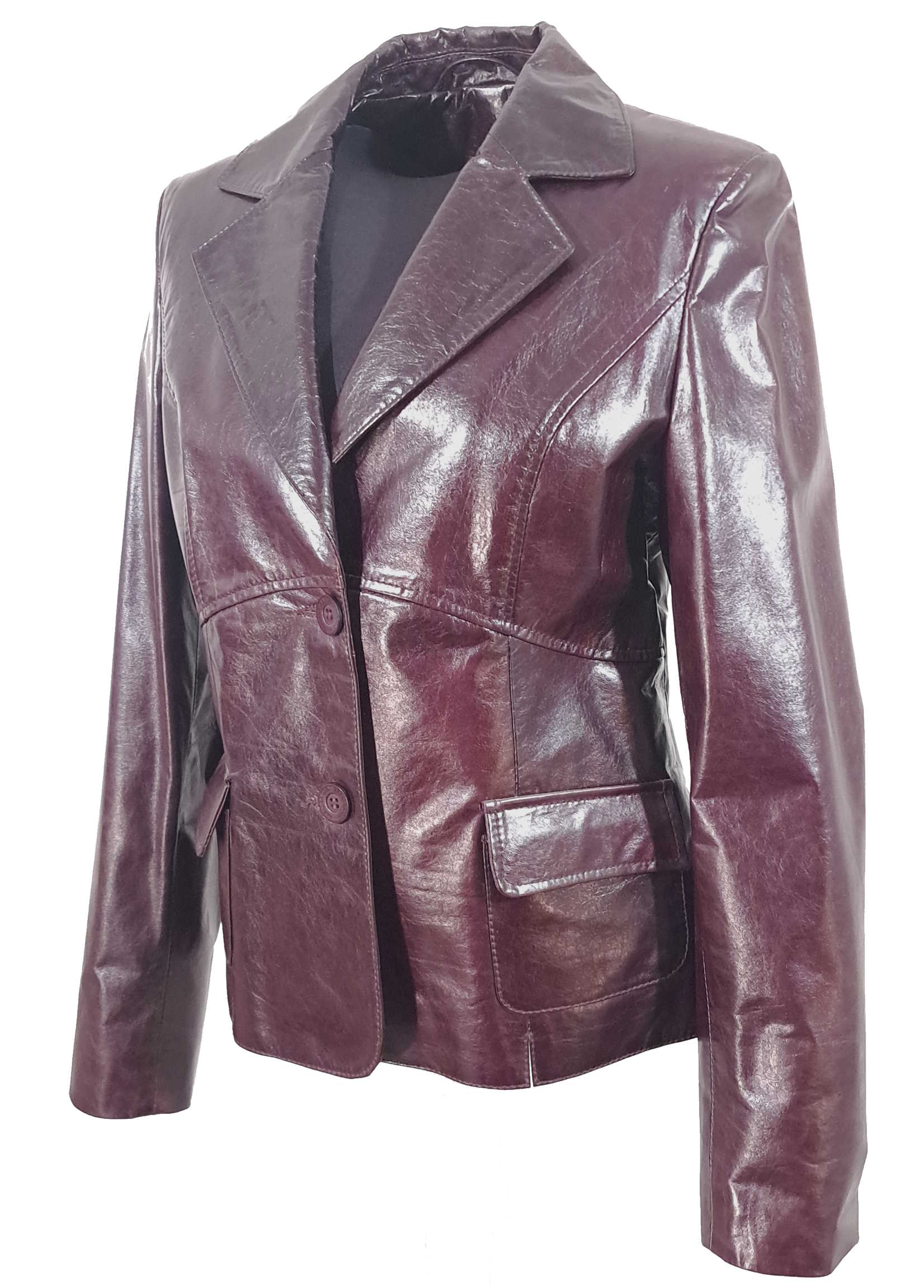 KURTECZKA Skórzana Damska ŻAKIET Guziki 42 Rozmiar 42