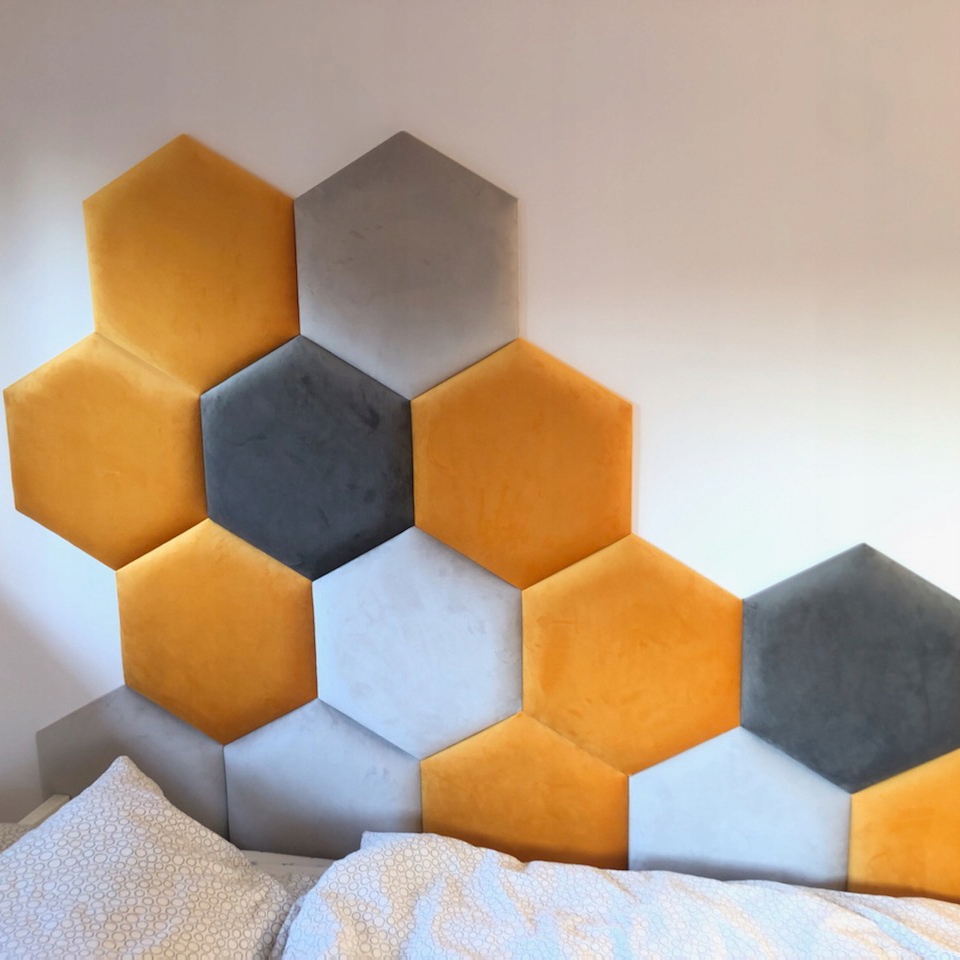 Panele tapicerowane HEKSAGON 26x30 MAŁE+GRATIS Wysokość produktu 26 cm