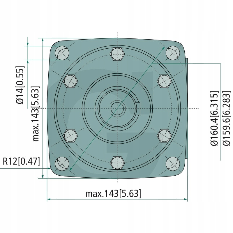 WHITE Silnik hydrauliczny OMT 400, 410,9 cm³/obr., 30,0 kW, Numer katalogowy części 257151B3004
