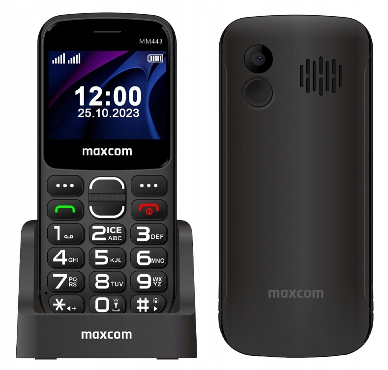 Telefon Komórkowy Dla Seniora Maxcom MM443 4G Dual Sim Podstawka Ładująca