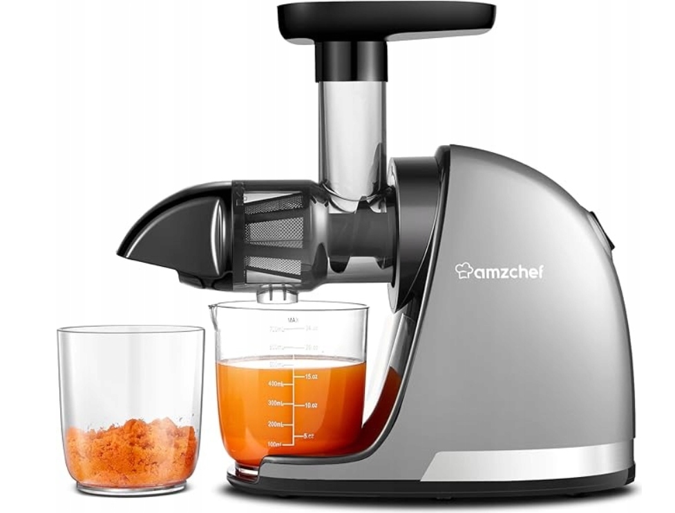 Horizontální pomalý odšťavňovač Amzchef ZM1501 150 W šedý