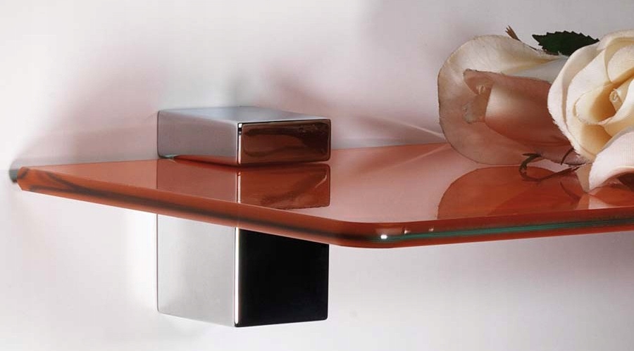 Podpórka do półki szklanej BLOCK Czarna 2 sztuki Wysokość 50 mm