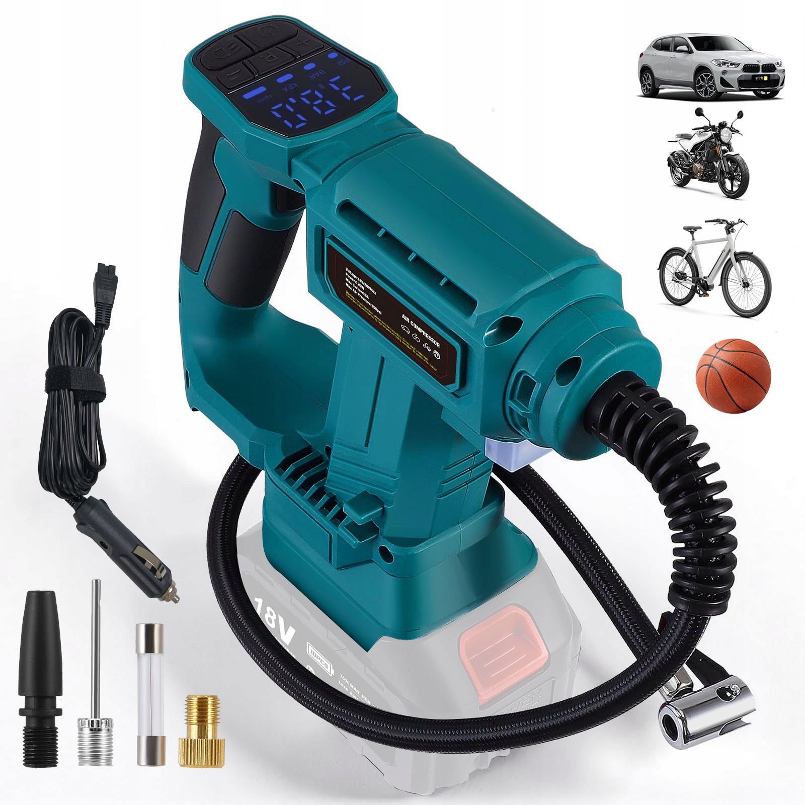 120 W pro Makita Lxt Bl 18V akumulátorová vzduchová pumpa pro automobily