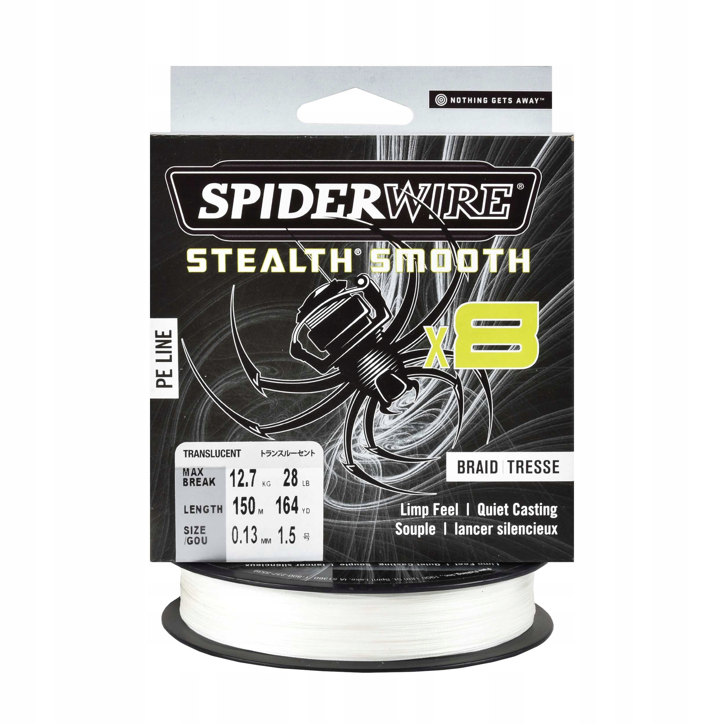 Plecionka Spiderwire SS8 translucent 0.13mm 150m 12,70kg spinning 1szt.