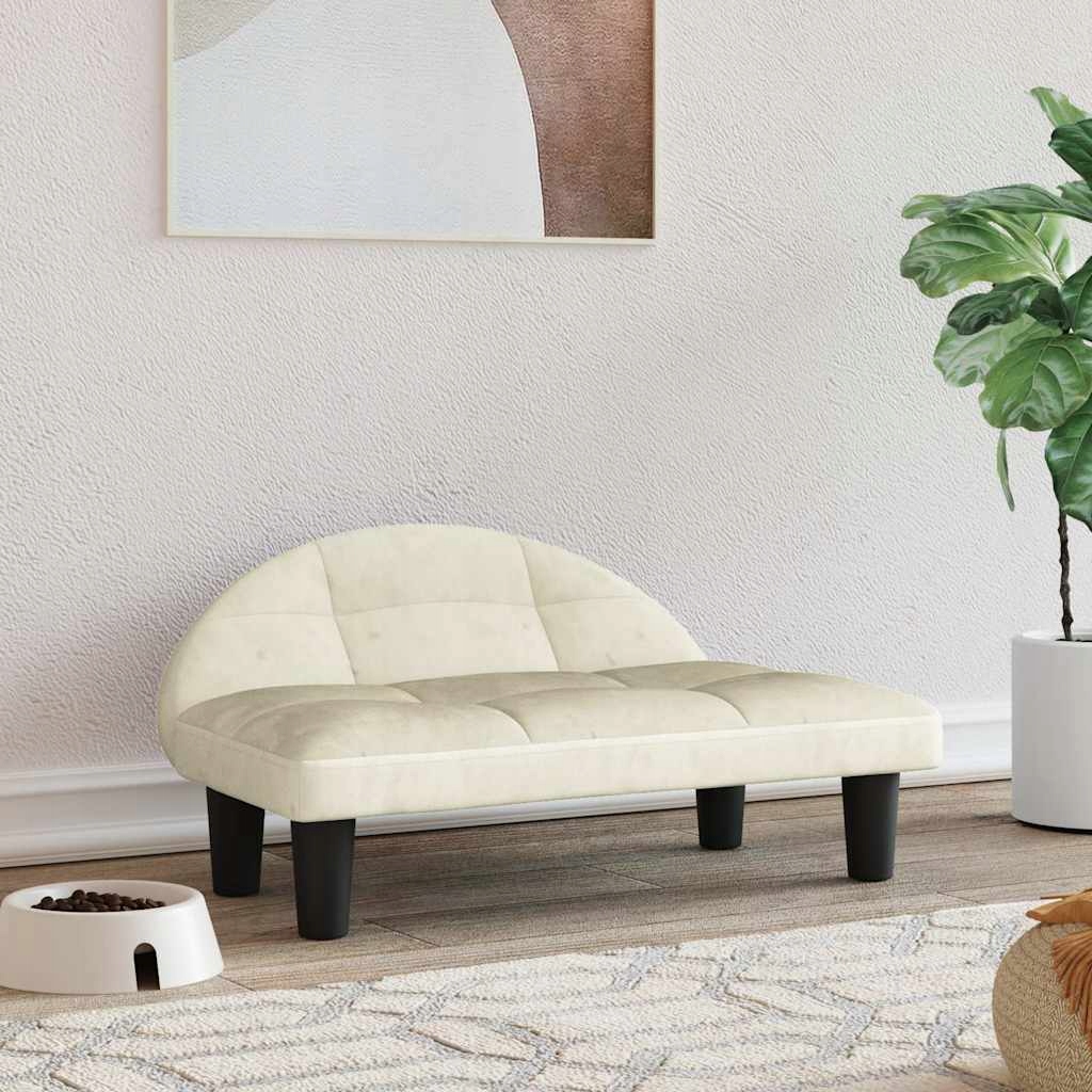 Levně Fionshop 262671558 Pelíšek pro psy krémový 70 x 52 x 30 cm samet