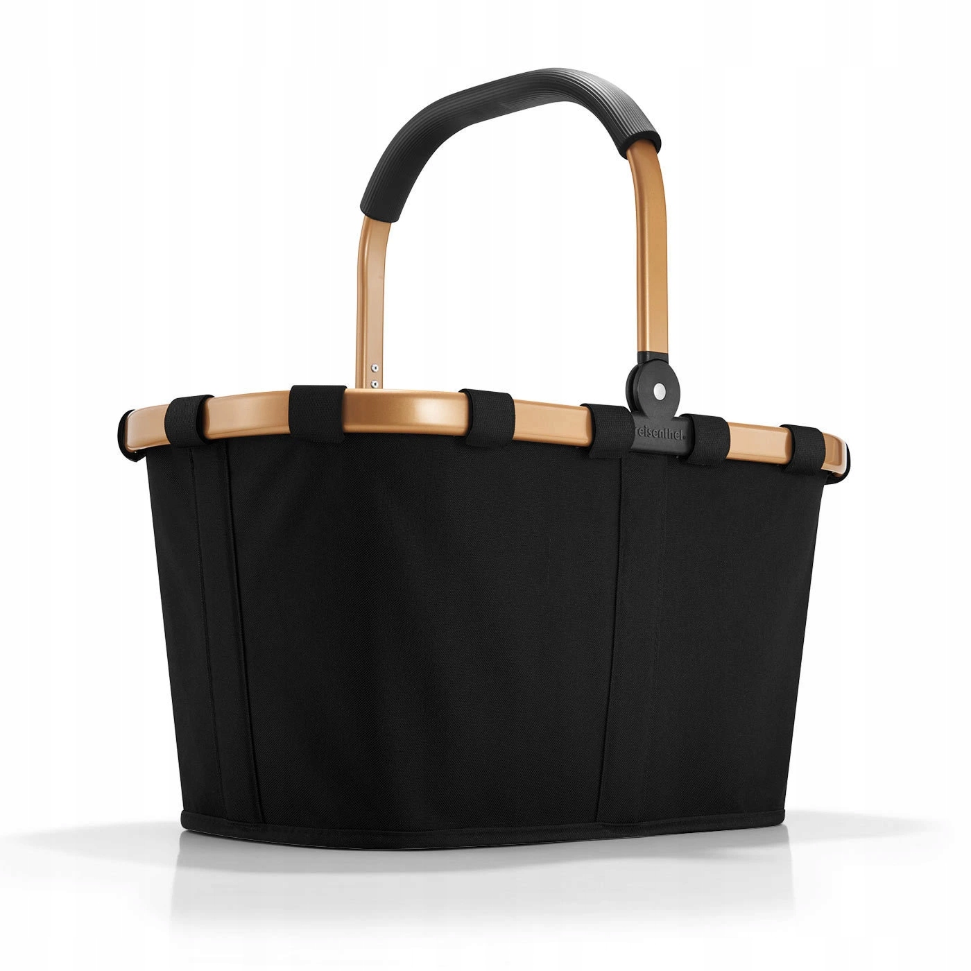 Nákupní košík Reisenthel Carrybag 22L černý se zlatým rámem