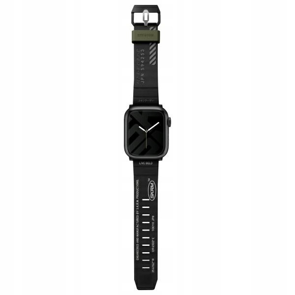 Skinarma řemínek Shokku pro Apple Watch 45/44/42 mm černý/černý