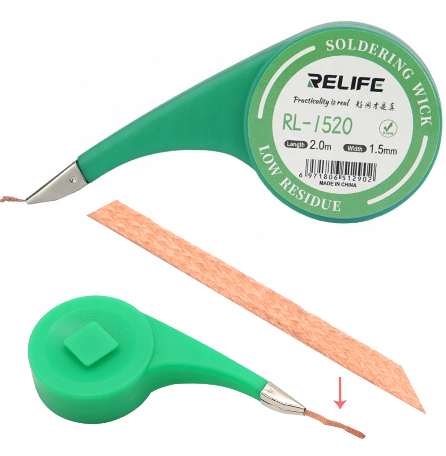 PLECIONKA TAŚMA ROZLUTOWUJĄCA DO CYNY RELIFE 1,5mm RL-1520