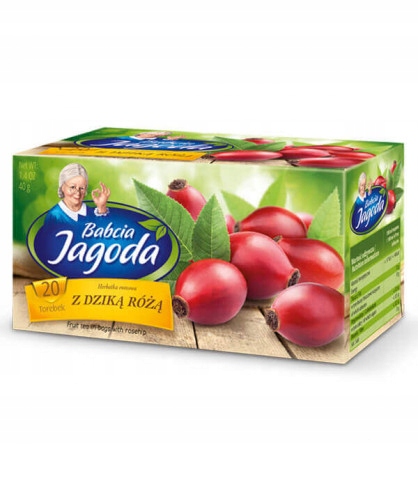Levně 13X Zdravý ovocný čaj Šípková Růže Přírodní 20T Babcia Jagoda