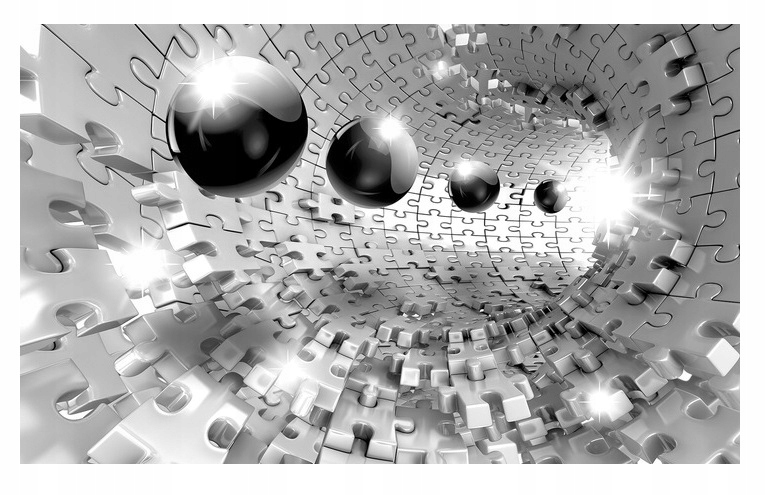 Optická fototapeta tunel guľky abstrakcia 312x219