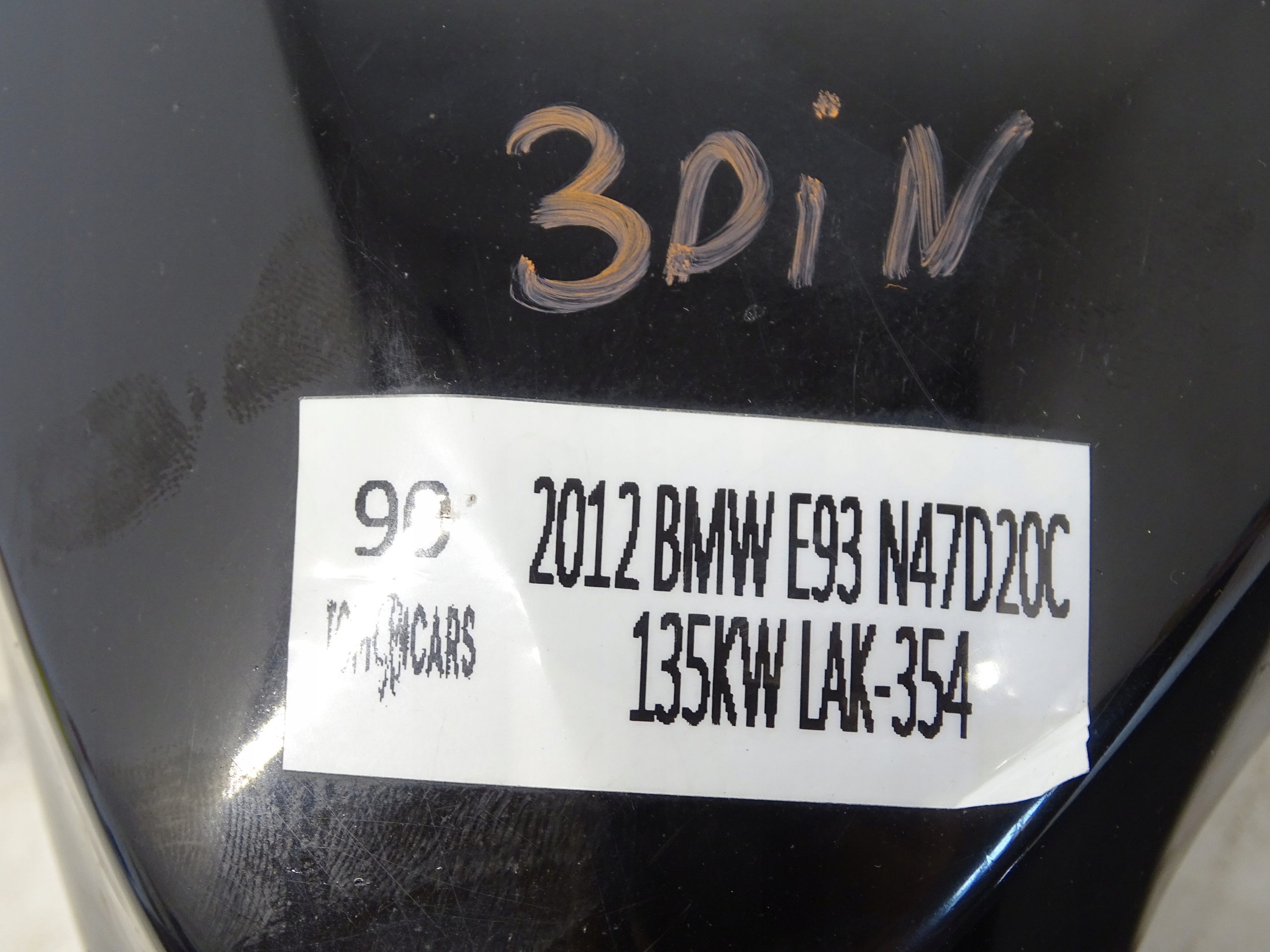 mirror right exterior BMW E93 3PIN UK LAK 354