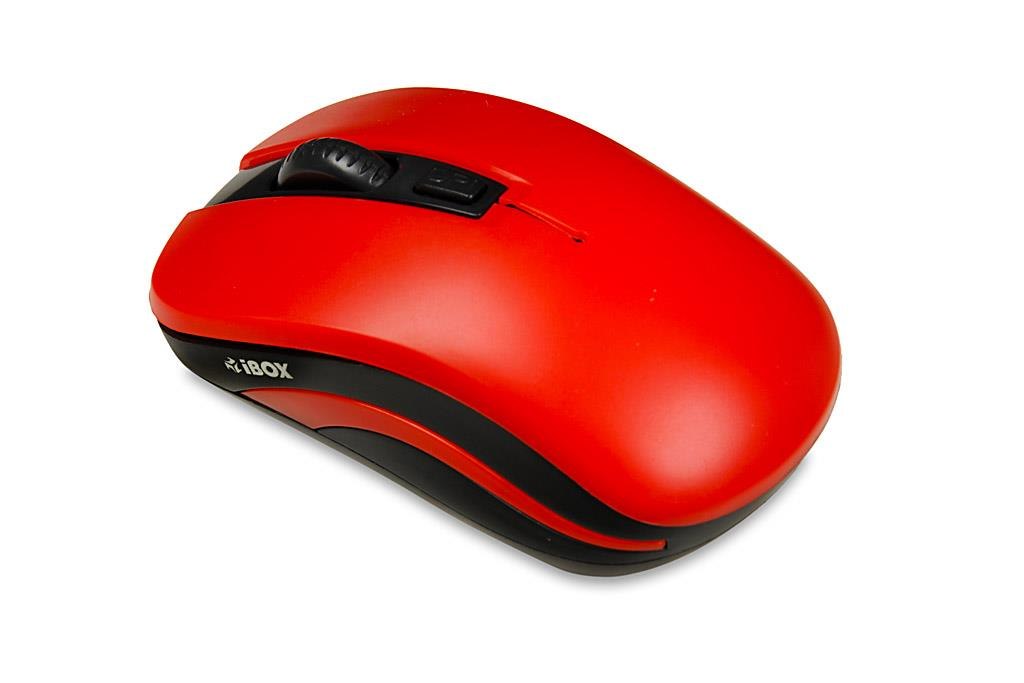 Ibox Mysz bezprzewodowa iBOX Loriini Red optyczna czerwona