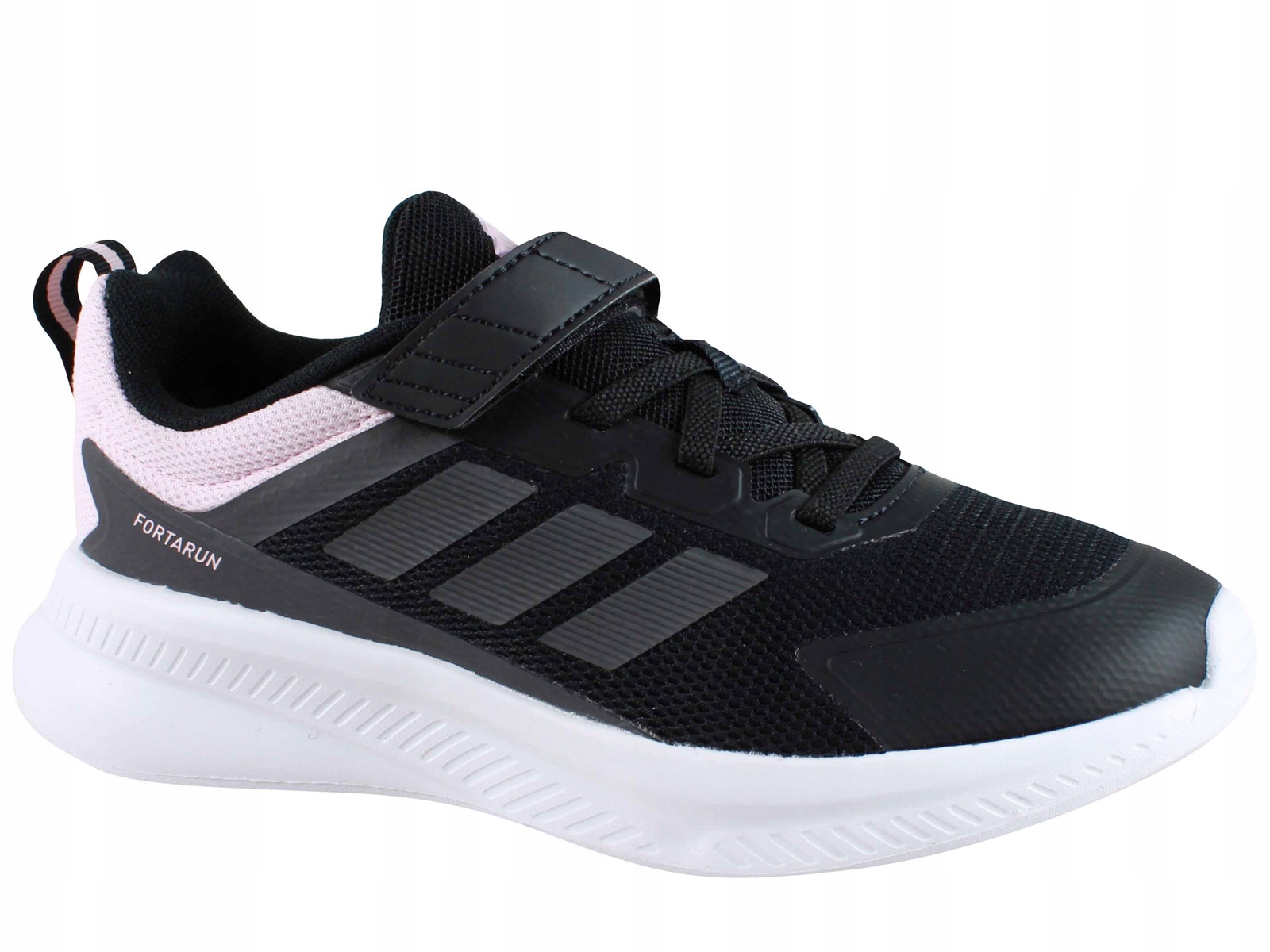 Adidas Fortarun JR9313 Buty Sportowe Czarne Na Rzep Gumka