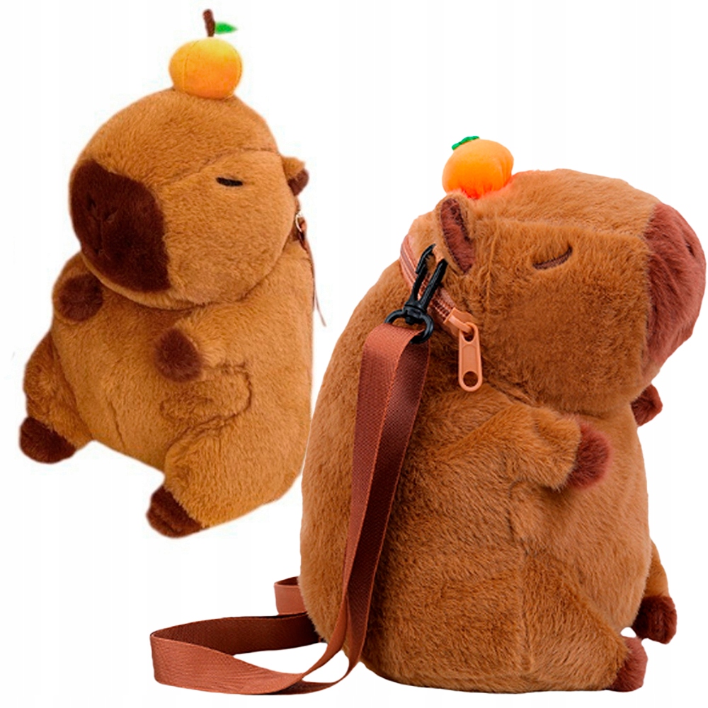 KAPIBARA PLUSZOWY PLECAK DO PRZEDSZKOLA TORBA Z KAPIBARĄ MASKOTKA PLECACZEK