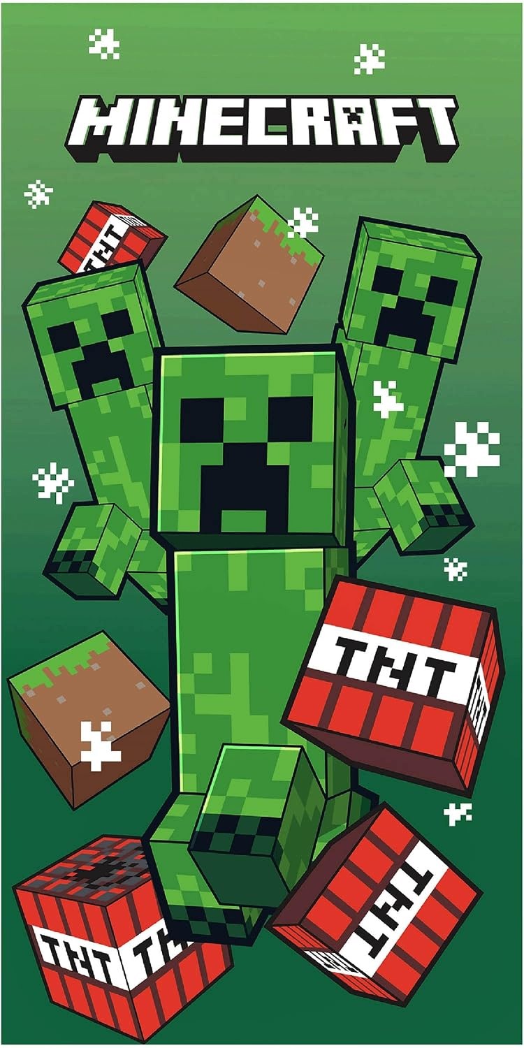 Ręcznik kąpielowy dla dzieci 70x140 cm szybkoschnący bawełna MinecraftE
