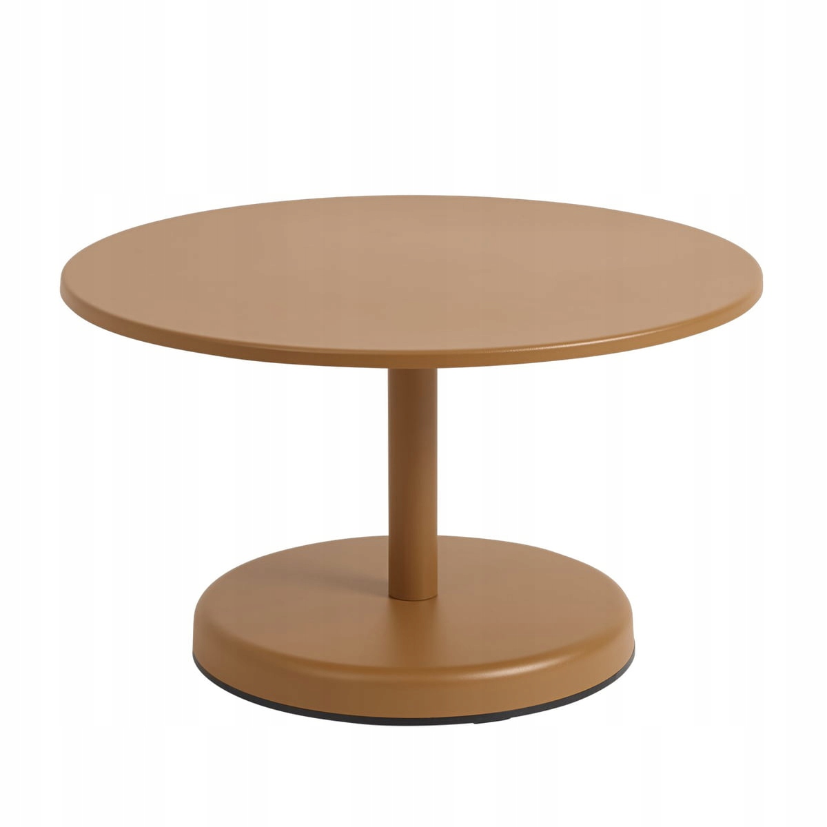 Muuto Linear Oceľový vonkajší konferenčný stolík 70 cm, oranžový