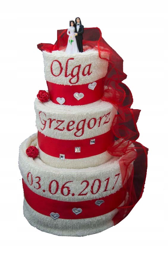 

Tort z 6 ręczników Twój Haft Ślub rocznica