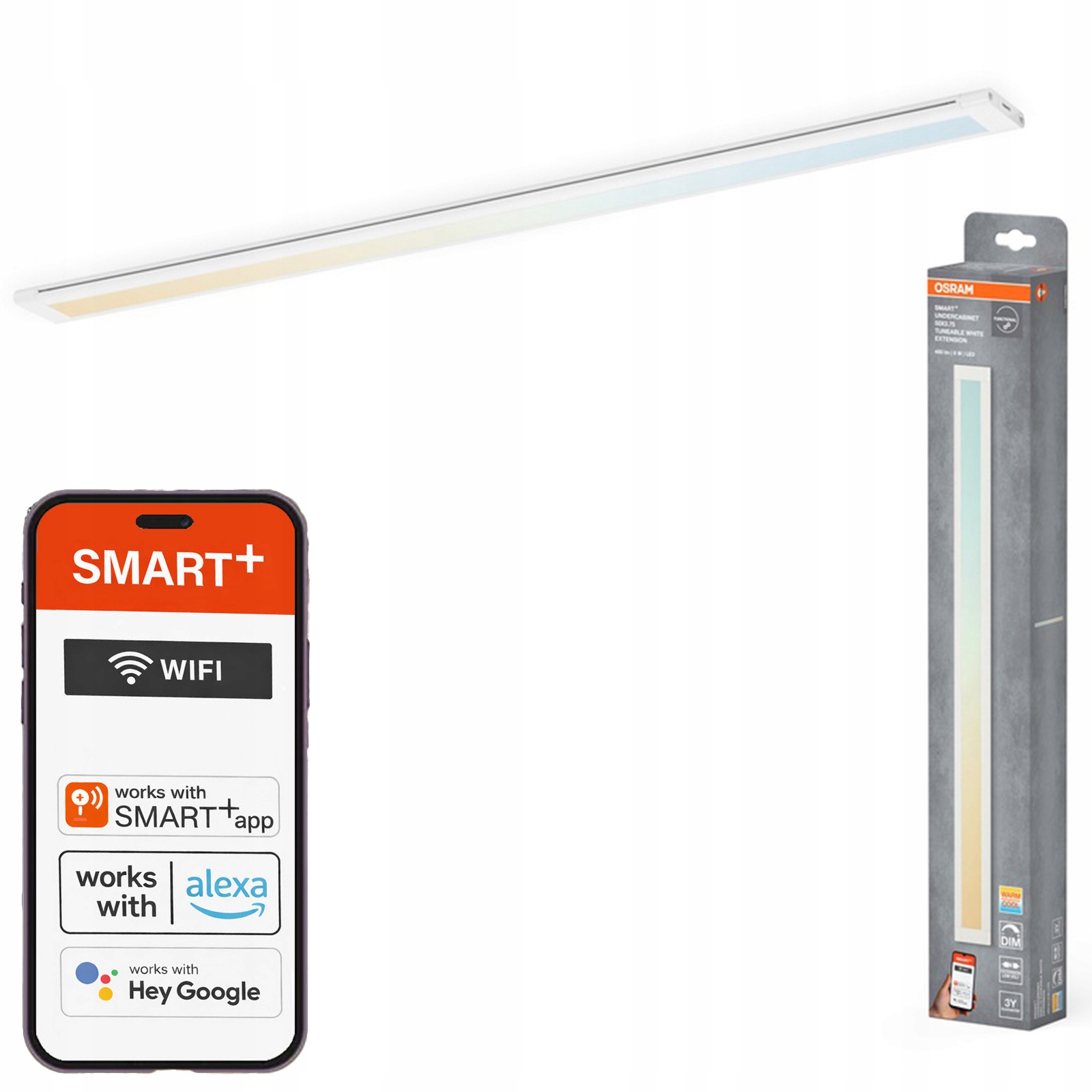 Lampa Oprawa Podszafkowa Led Meblowa 8W 480lm Cct Biała Undercabinet Osram