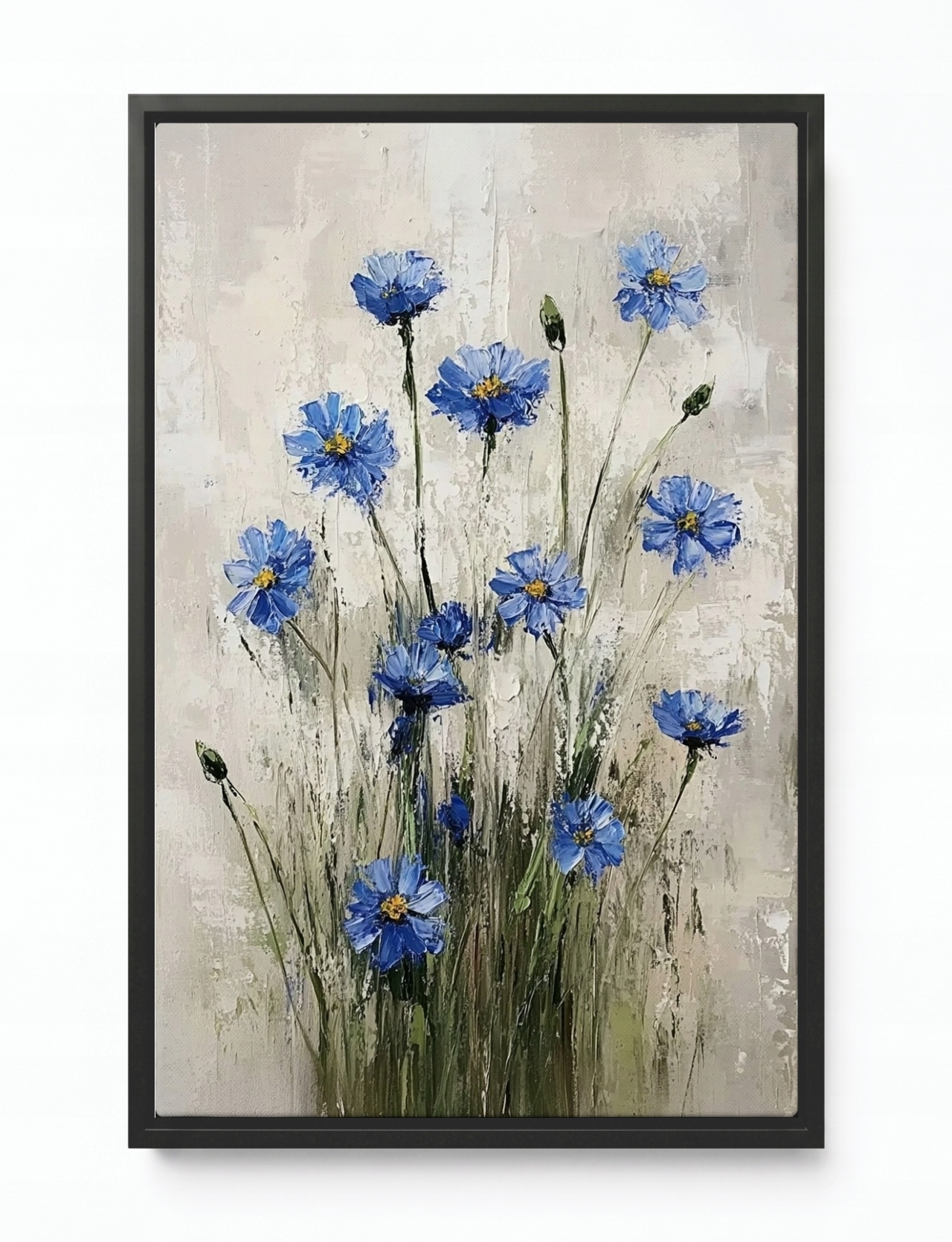 Obraz Rám Americký Box Příroda Rostliny Zahrada Louka Modré Květiny 40x60