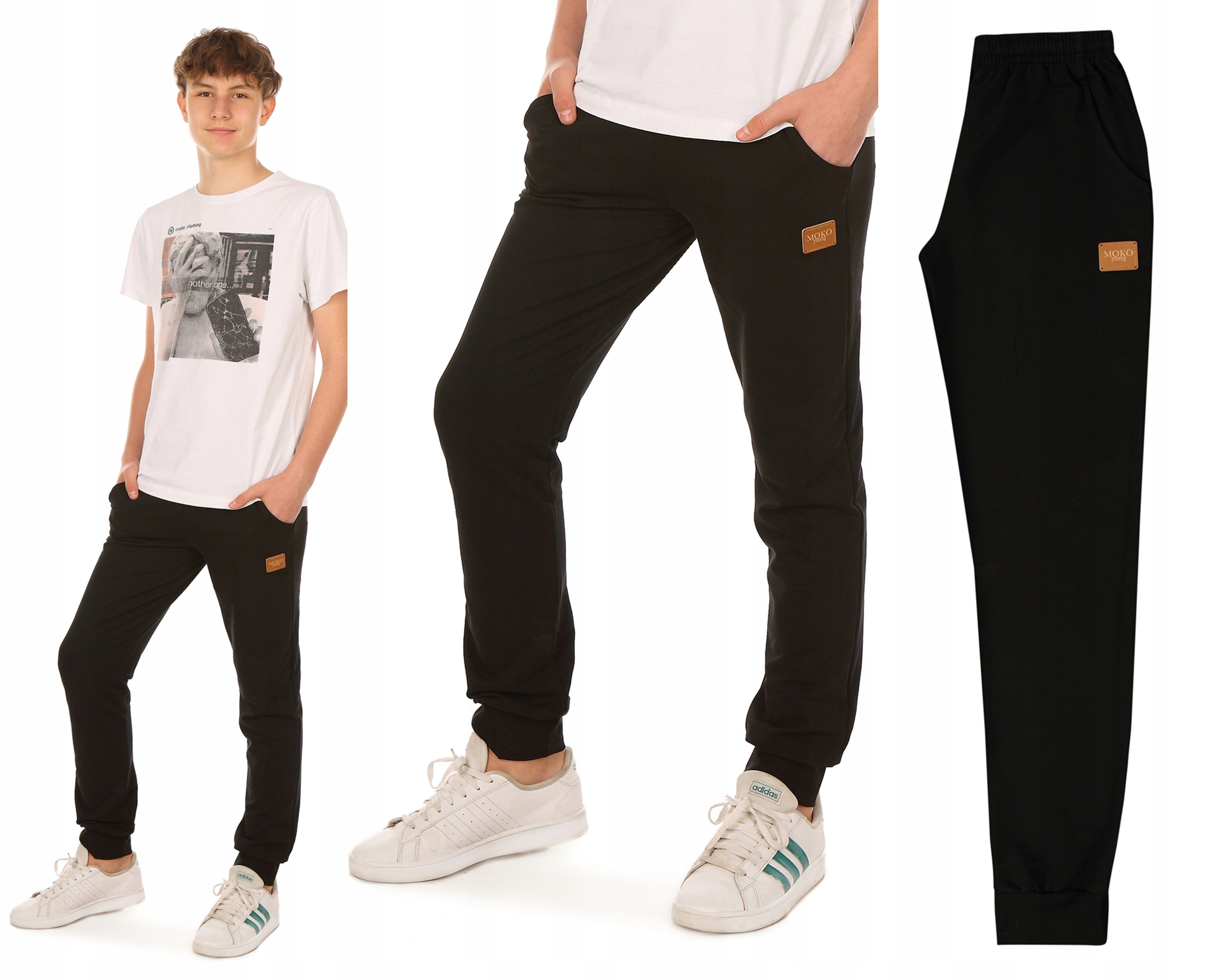 Spodnie dresowe chłopięce SUPER JAKOŚĆ dres r.152 czarny Produk PL