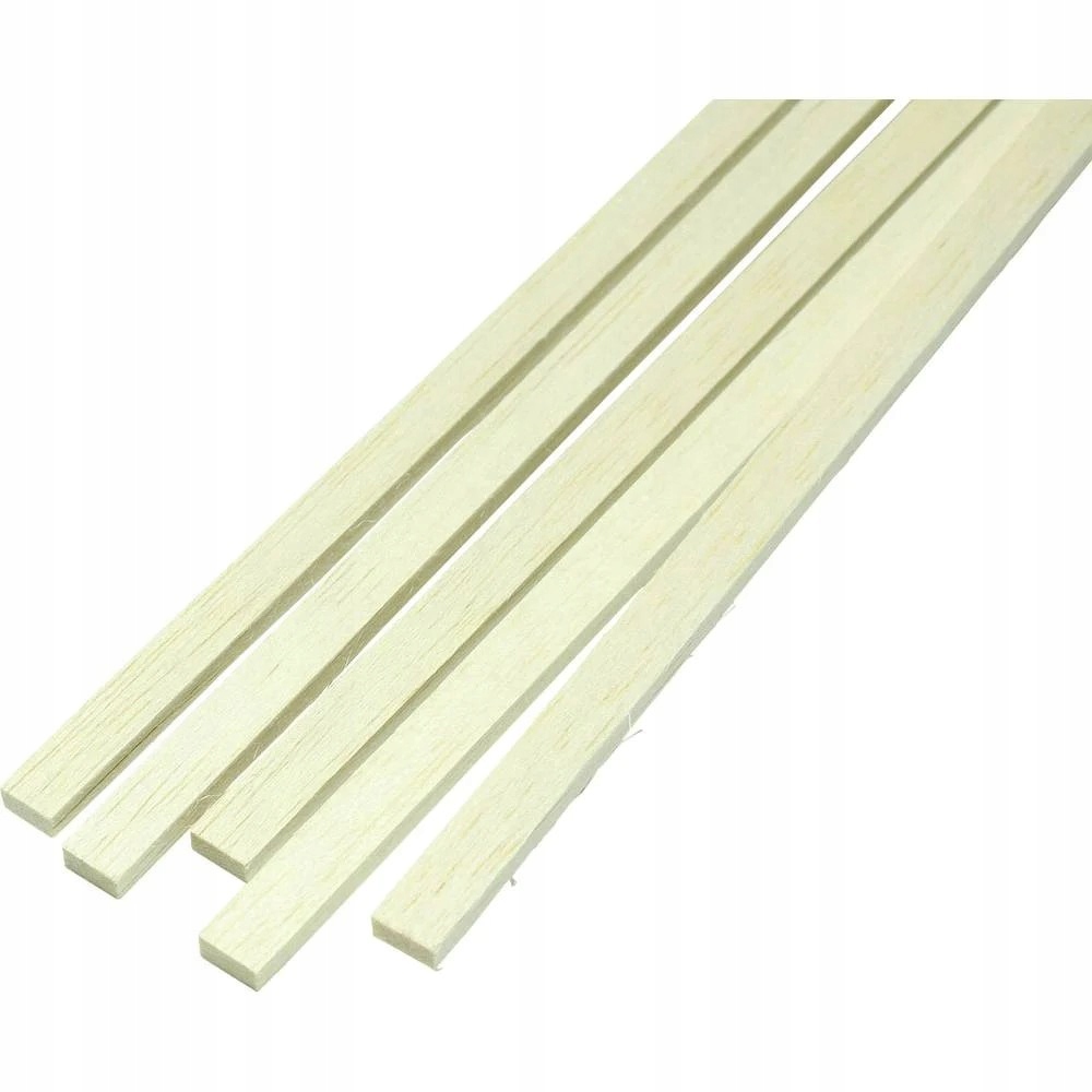 x10 ks Modelovací Balzová Lišta 20x10mm Modelářské Desky A Dřevo 50cm