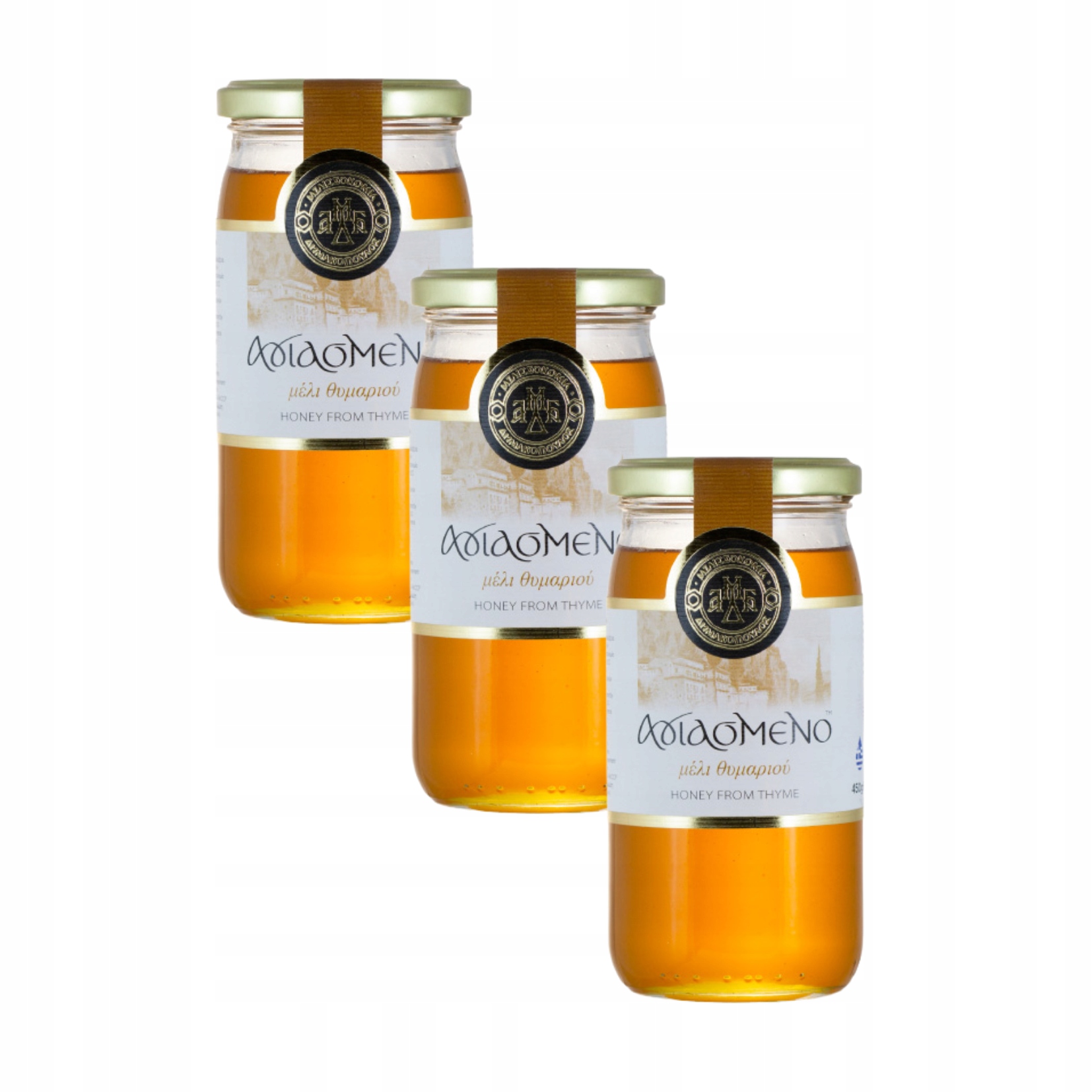 3 x přírodní řecký tymiánový med 950 g