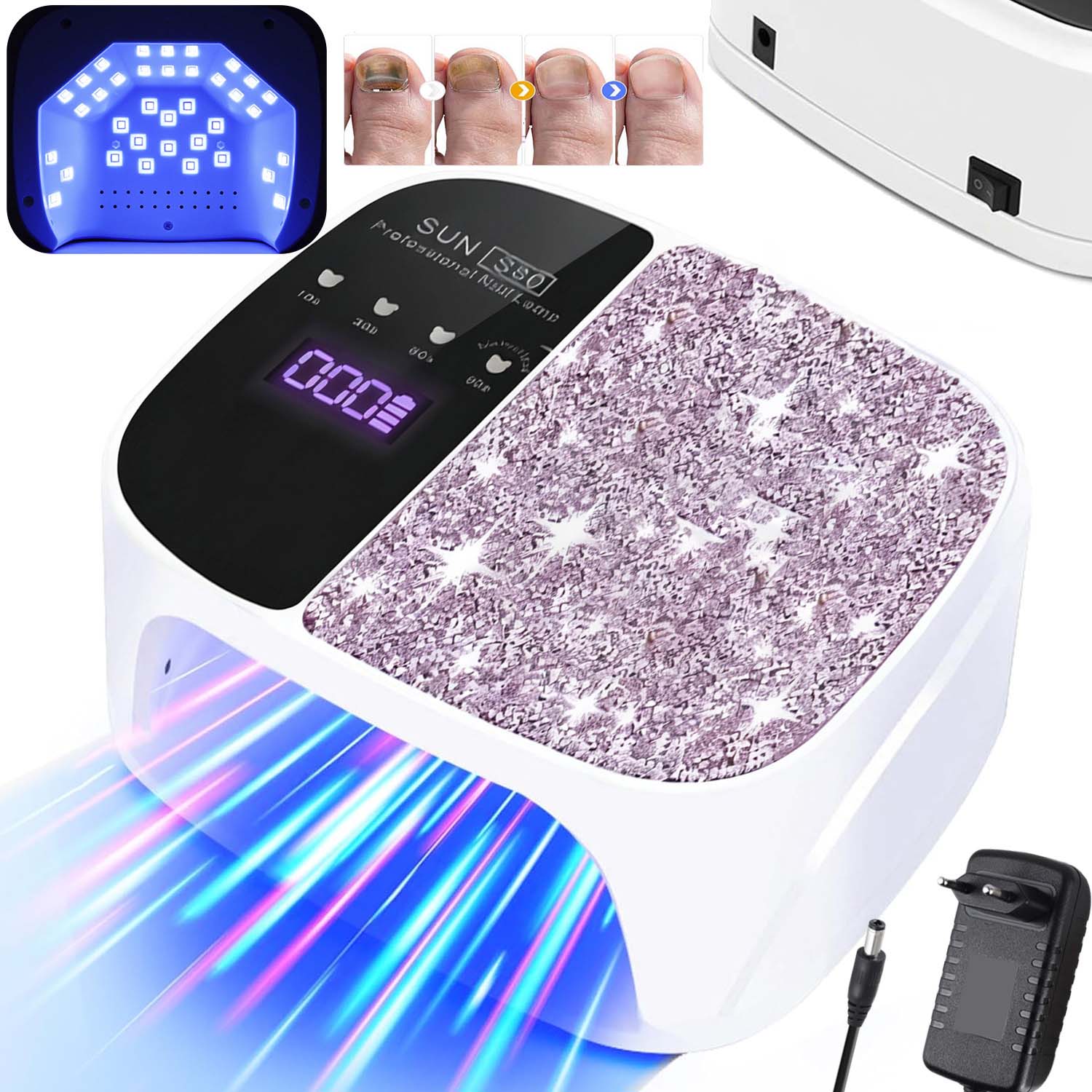 Laserová Led Lampa Na Plíseň Nehtů, Šetrná A BEZBOLestná
