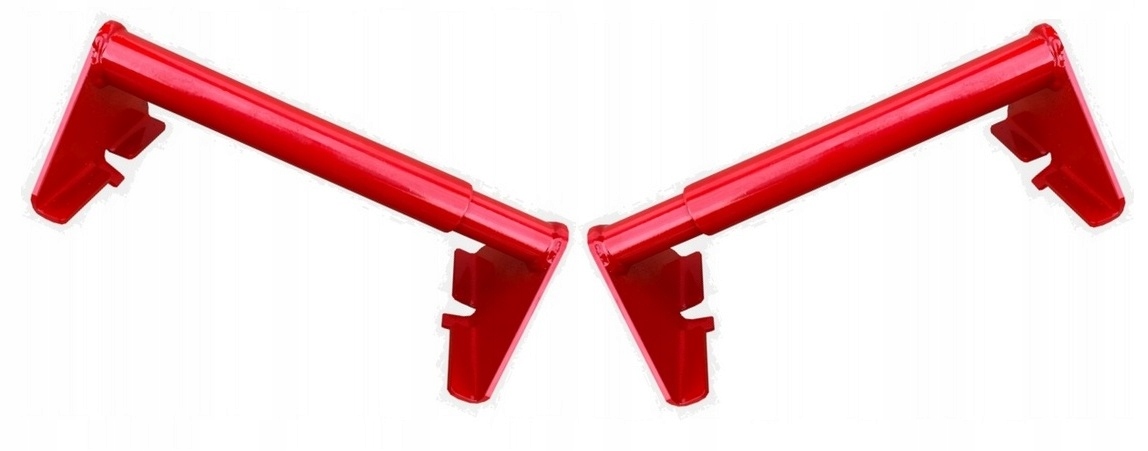 2 kusy červených zarážek pod kola auta vozidla pro přívěs silniční asistence