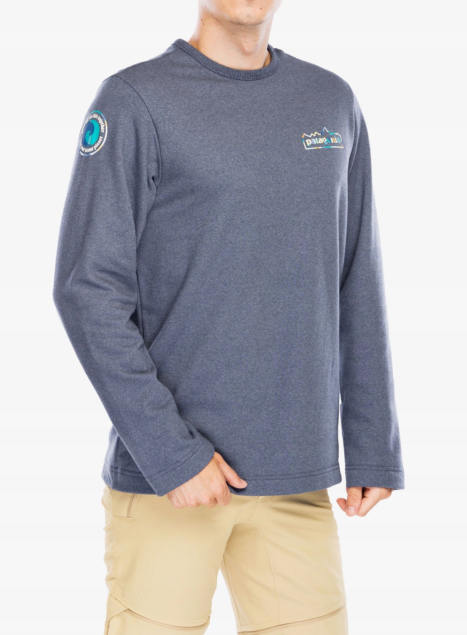 Bluza bez kaptura Patagonia Lw Unity Fitz Wildrise Crew new navy L