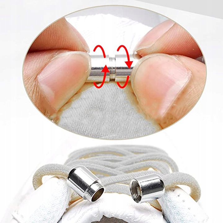 SZNURÓWKI DO BUTÓW BEZ WIĄZANIA ELASTYCZNE BIAŁE SZNUROWADŁA OKRĄGŁE 100cm Marka Inna marka