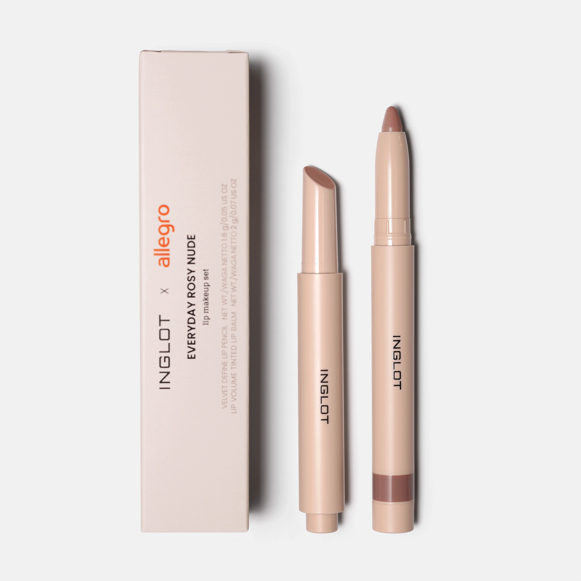 Inglot x Allegro Zestaw do makijażu ust Everyday Rosy Nude