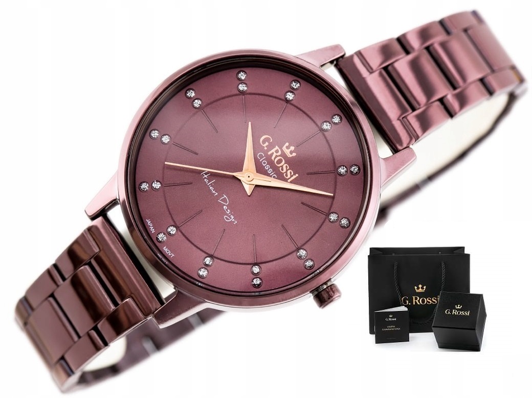 

Zegarek Damski G. Rossi Eclare złoty Box Grawer