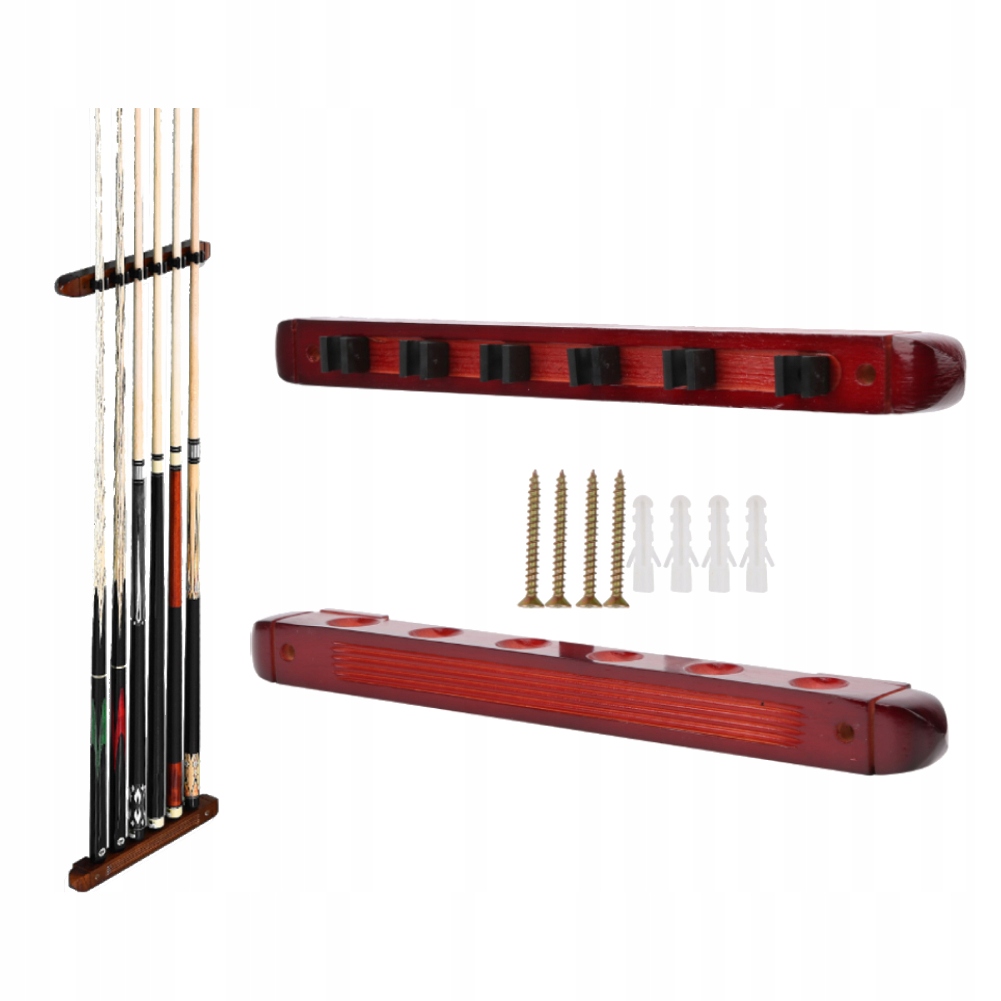 Věšák Na 6 Kulečníkových Holí, Dřevěný, Profesionální Obal