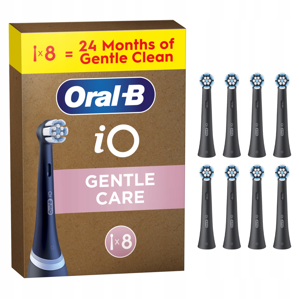 Końcówki do szczoteczek wrażliwe dziąsła Oral-B iO Gentle Care Black 8 szt.