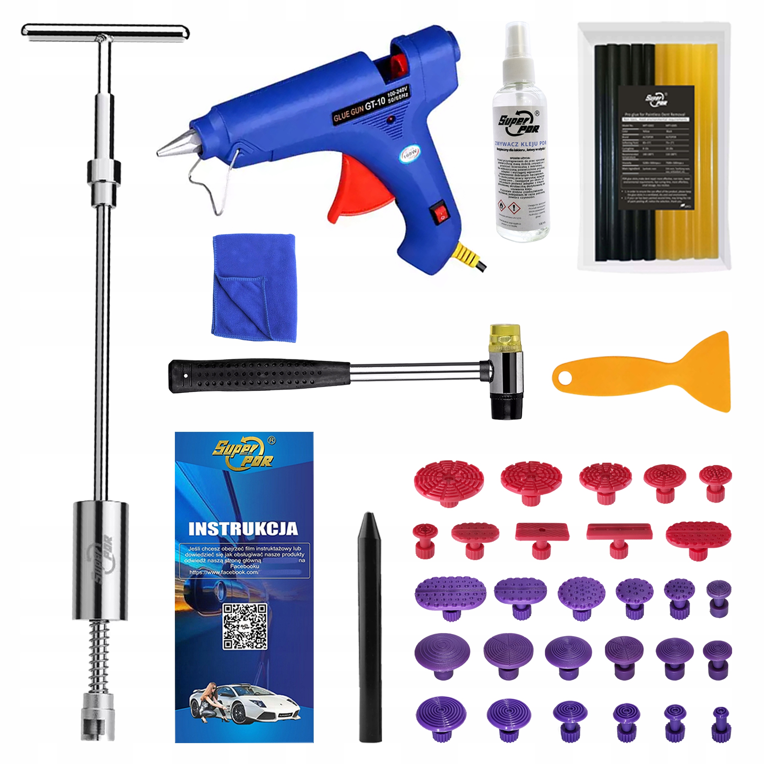 Sada Pdr Vytahování Odstraňování narovnání promáčklin automobilových promáčklin