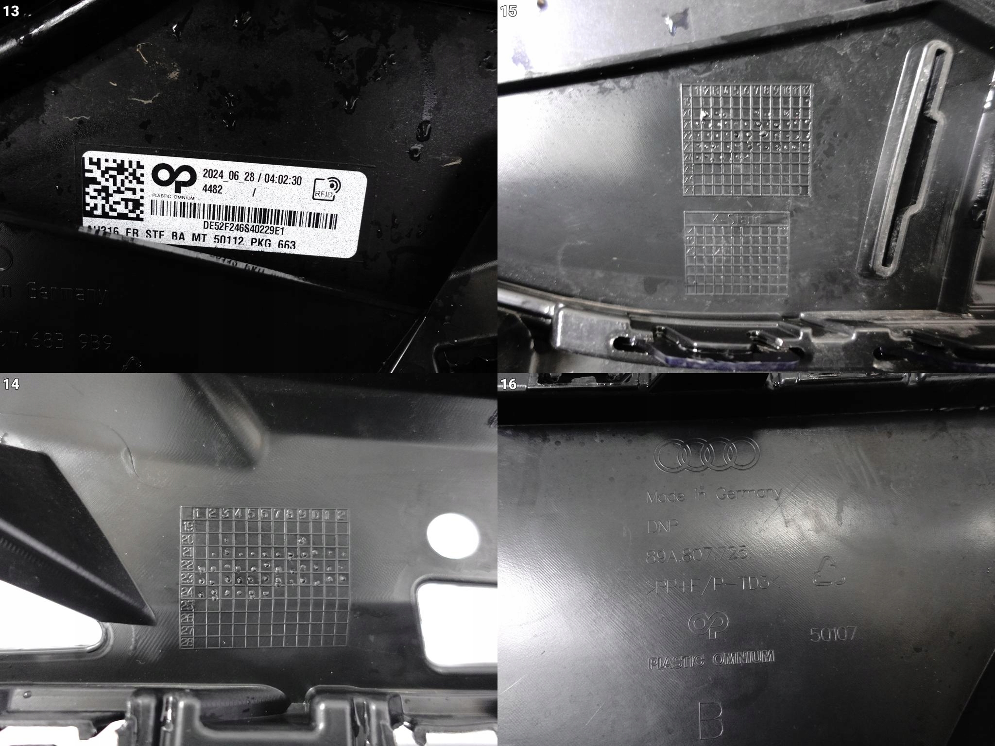AUDI Q4 E-TRON 89A F4 21- bumper grill grille SPOILER grid cap front