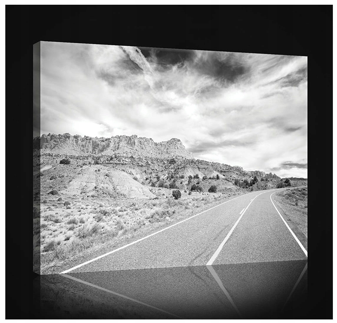 Obraz 100x75 Cesta cesta poušť skály nebe mraky cesta svoboda