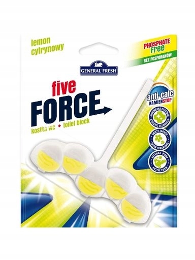 Levně 10x General Fresh, Wc kostka, Five-force, Citron, 1 kus