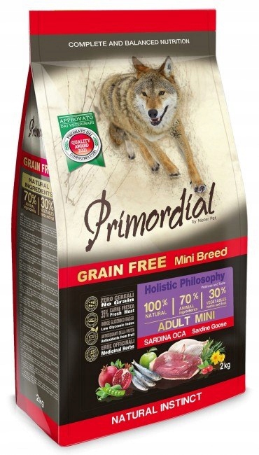 Levně Primordial Dog Grain Free Mini Adult Sardinka & Husa 6kg