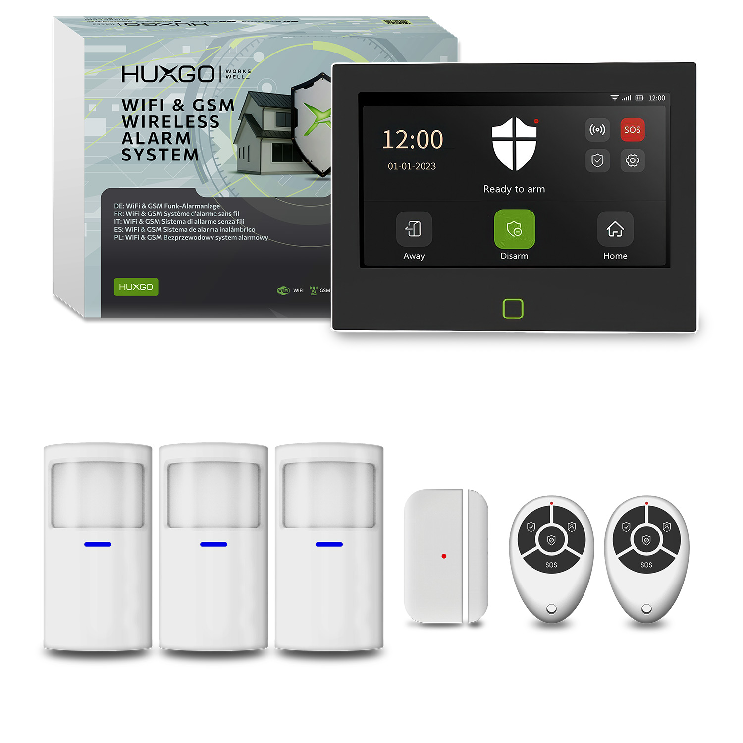 Bezdrôtový alarm WiFi Gsm 4G s aplikáciou Tuya, Huxgo HXA700 4G