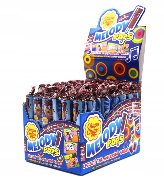 Levně Chupa Chups Melody Pops cola Lízátko lízátko 48 kusů