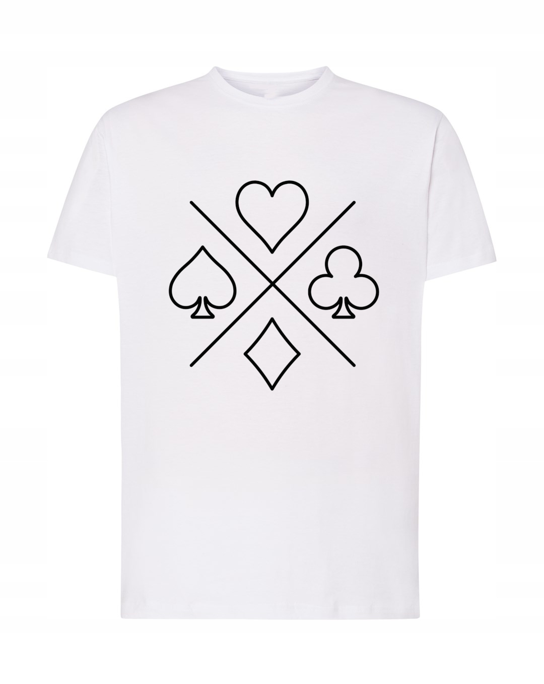 

T-Shirt Koszulka nadruk Pik Kier Karty Rozm.M