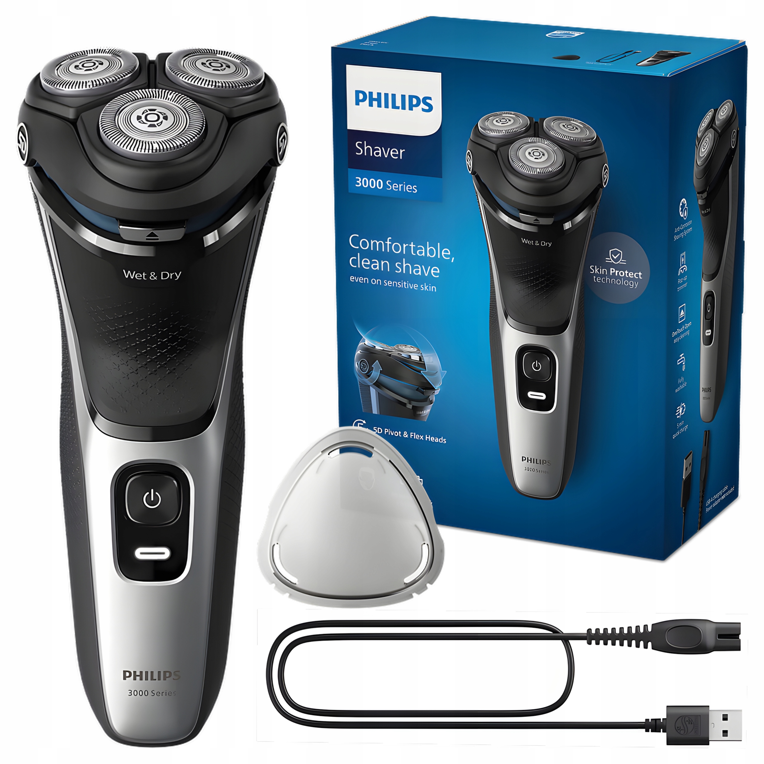 Holicí Strojek Philips Series 3000 S3144/00 – voděodolný na mokro i sucho
