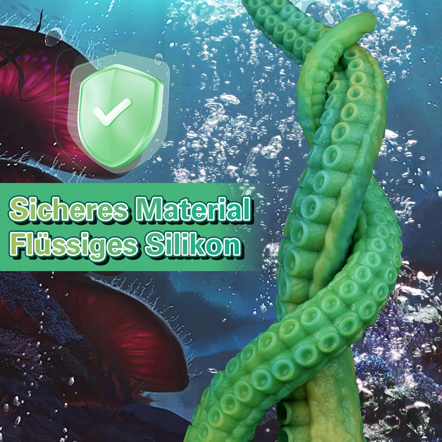 WAKELUST Dildo Silikon 40CM Ośmiornica Fantasy Z Przyssawką Realistyczny — miniatura 5