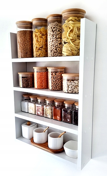 

Półka kuchenna wisząca biała 44 cm