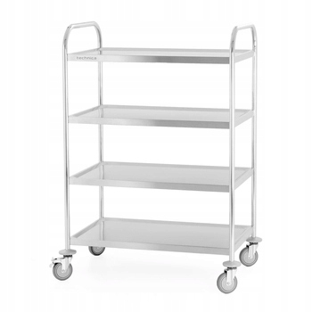 Wózek kelnerski 4-półkowy ze stali nierdzewnej | TECHNICA