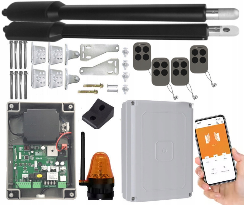 Sada pre dvojkrídlovú bránu NX300 2x3 m 600 kg WiFI Bt Lampa 4xPilot