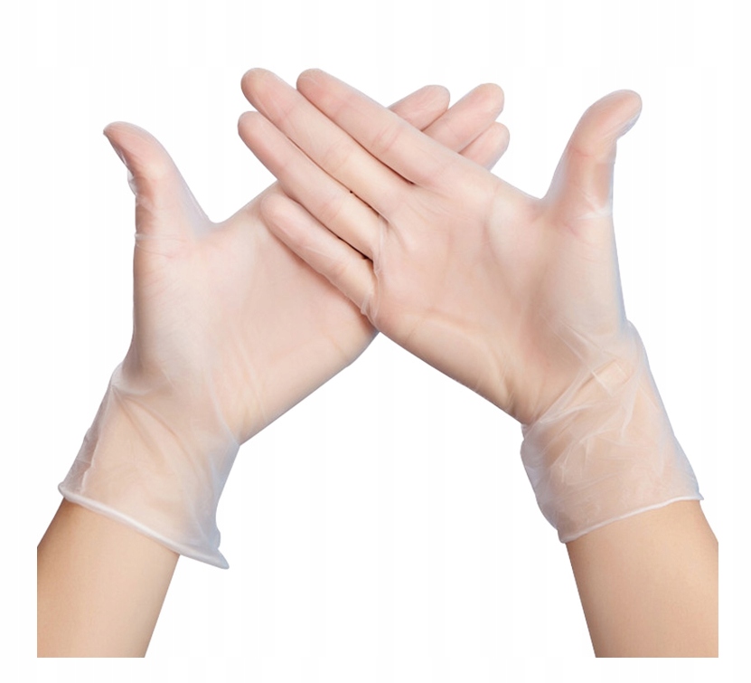 RĘKAWICE RĘKAWICZKI WINYLOWE PUDROWANE M 100 SZT Model VINYL