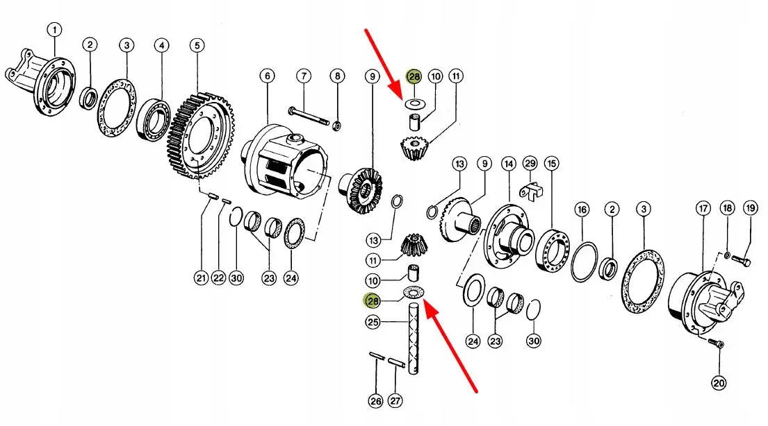 637964.0 Podkładka satelity mechanizmu różnicowego Numer katalogowy części 637964.0