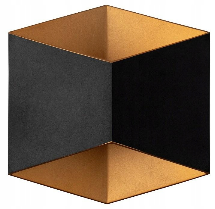 Vonkajšie nástenné svietidlo Triangles Čierna Zlatá 5W Led 3000K IP54 Nástenná lampa